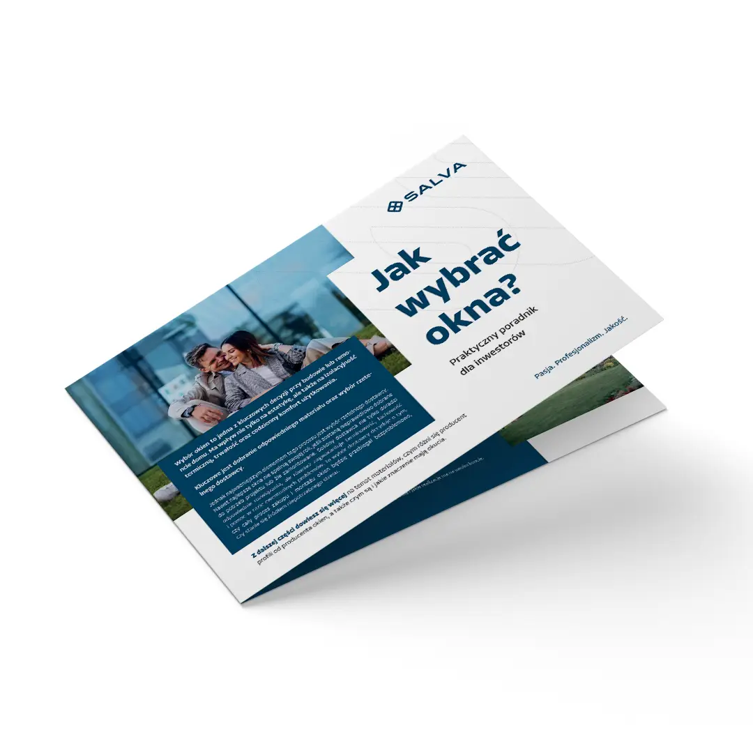 Jak wybrać okna - broszura i folder reklamowy